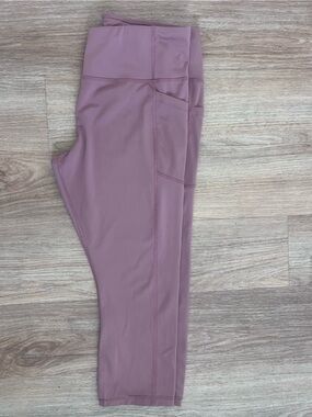Avia High-Waisted Capri Leggings with Pocket Dusty Rose Size XL (16-18)